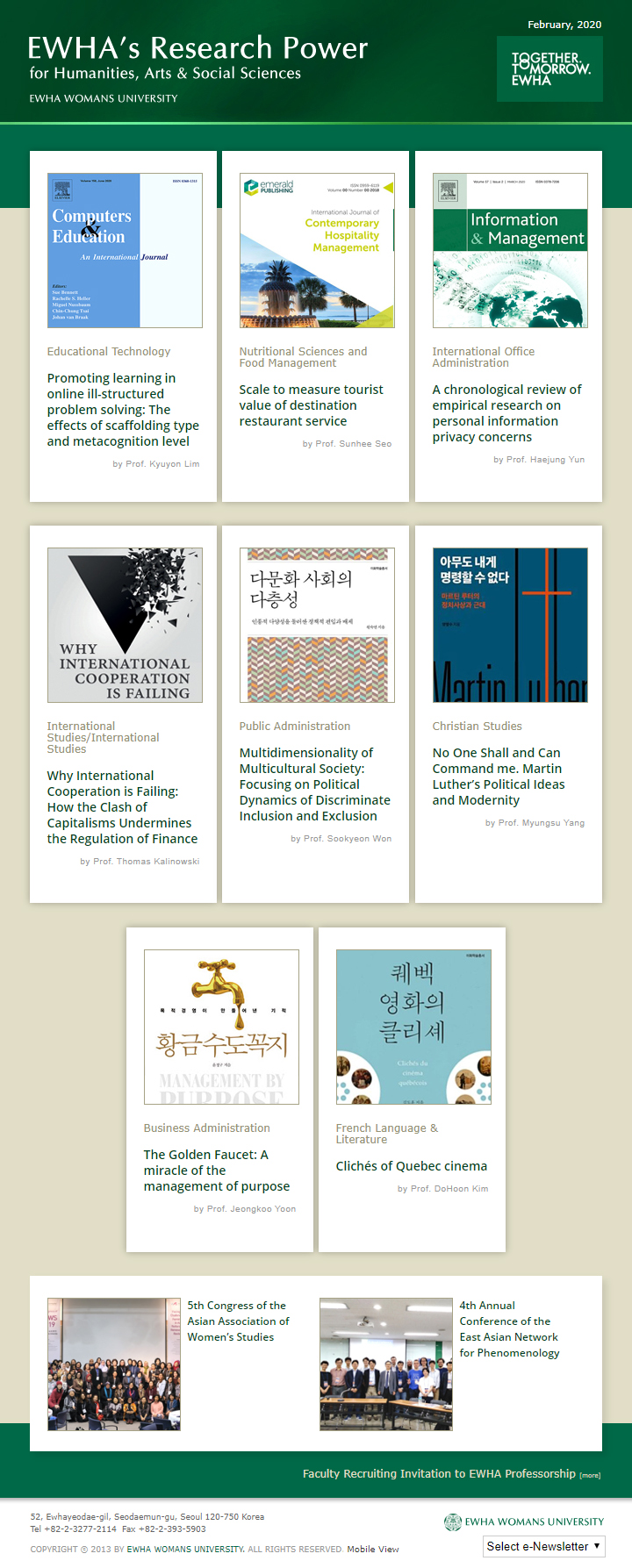 2020 Newsletter for Humanities, Arts & Social Science 대표이미지